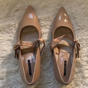 Zara Nude Patent Leather Heels